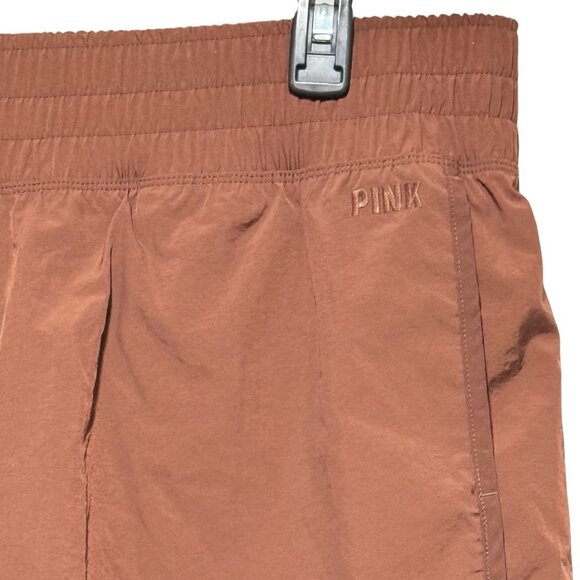 VS PINK Active High Rise Cinnamon Brown Lined Running Workout Shorts Size XL - Picture 7 of 15